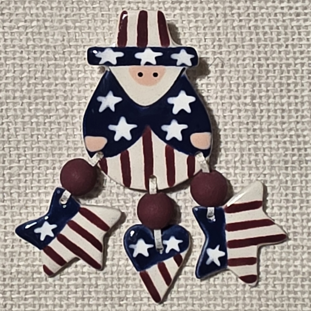 Patriotic Star Brooch